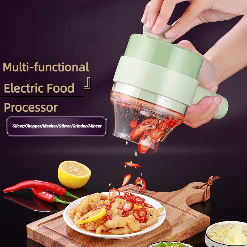 Health Wellness Lifestyle - Alat pemroses makanan elektrik nirkabel, pemotong