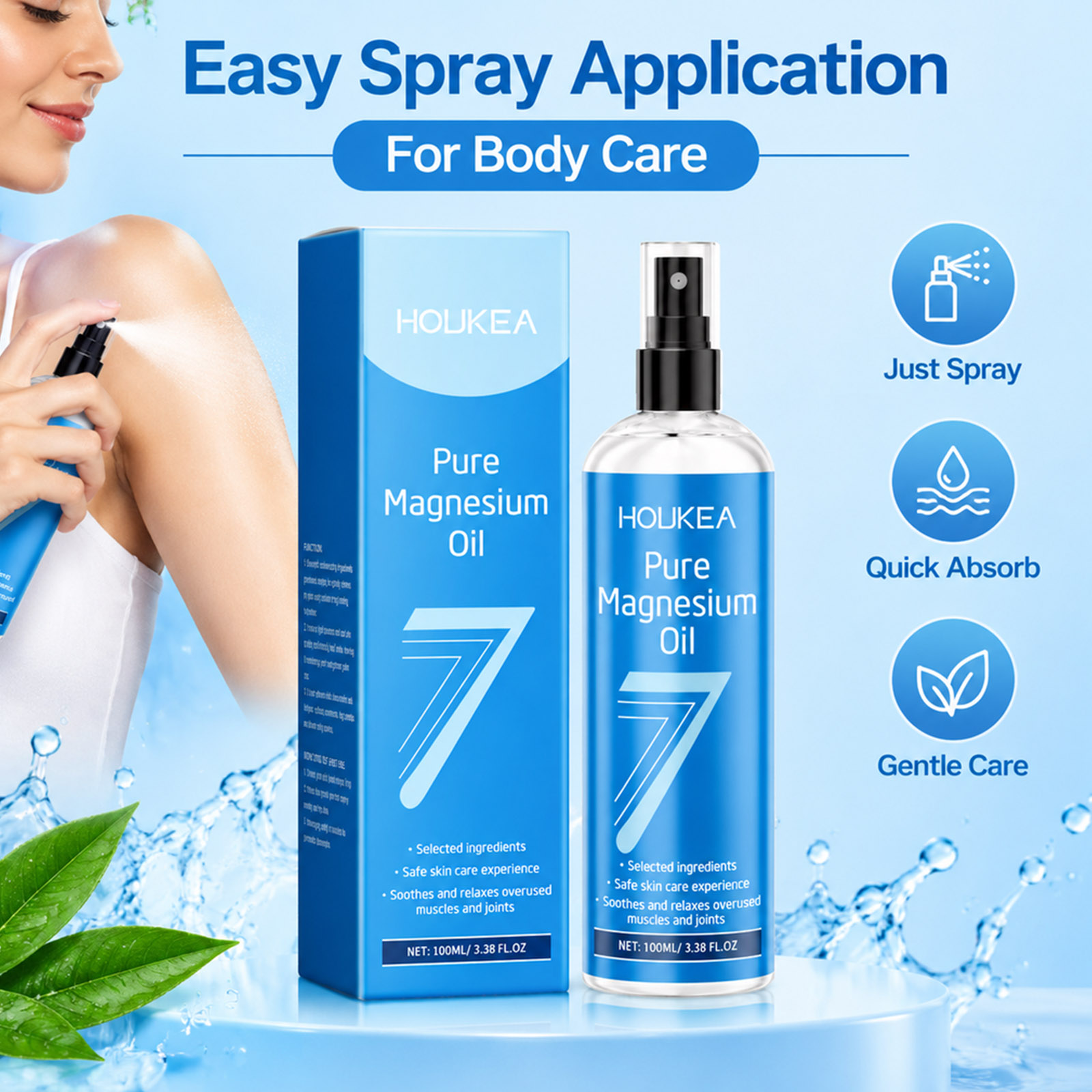 Bath Salts Magnesium - Minyak Magnesium Murni dalam Bentuk Semprotan