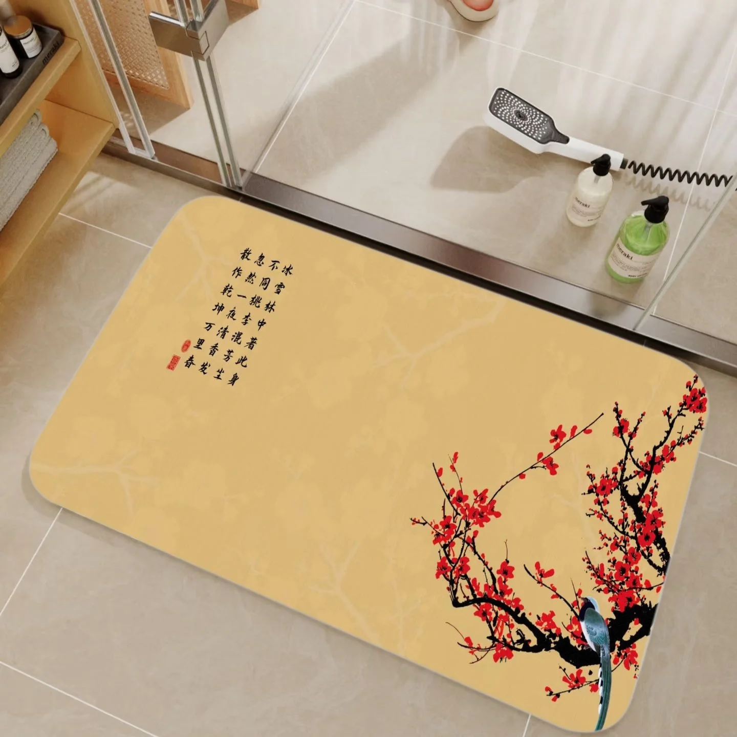 Keset Kamar Mandi dari Bambu d - Bamboo Bath Mat ulasan dan harga