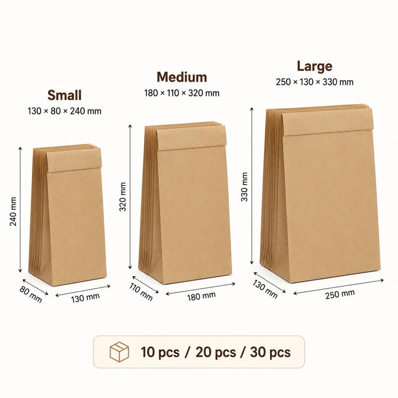 10~30 buah Tas Kertas Kraft Co - Health Wellness Lifestyle ulasan dan harga